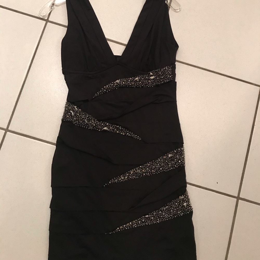 Forever 21 sexy black dress with sequin accents